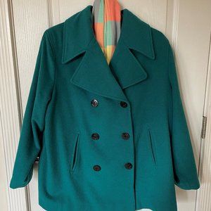 Jessica London Classic Petite Wool Peacoat, 16P